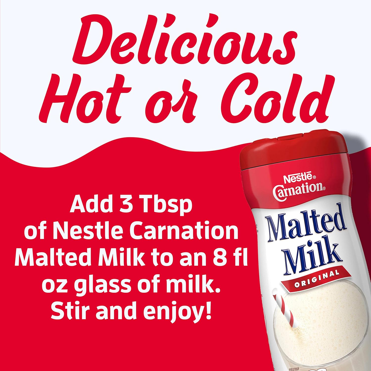 Nestle Carnation Original Malted Milk Powder Mix, 13 OZ Canister - Image 4